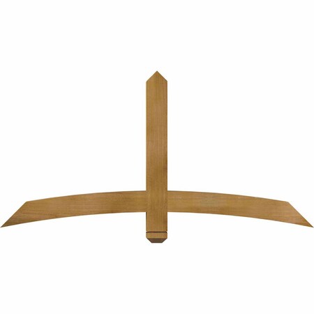 Ekena Millwork Bellingham Rough Sawn Timber Gable Bracket, Western Red Cedar, 60"W x 30"H x 4"D x 4"F, 12/12 Pitch GBW060X30X0404BEL00RWR